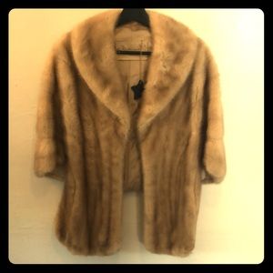 Golden Mink Vintage Stole Cape